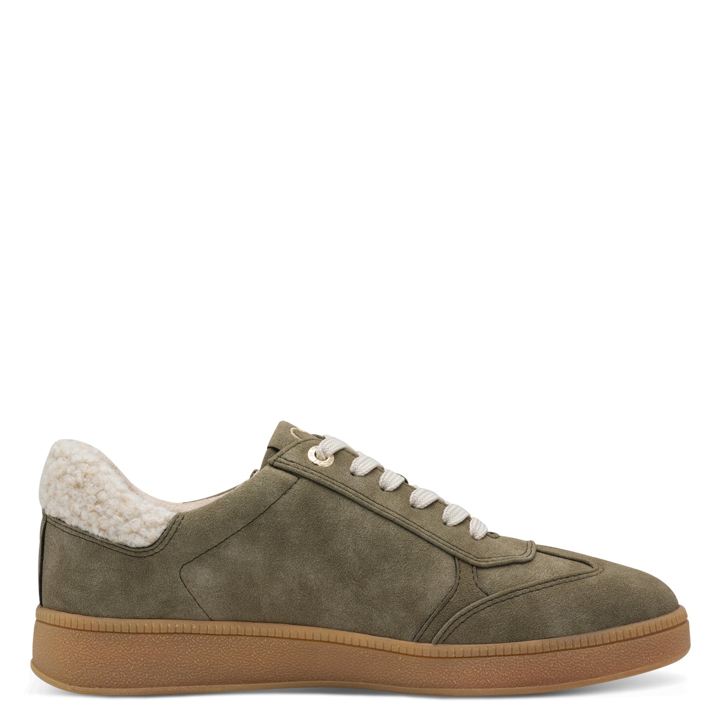 MT Khaki Fluffy Edge Trainers - Taupe Comb