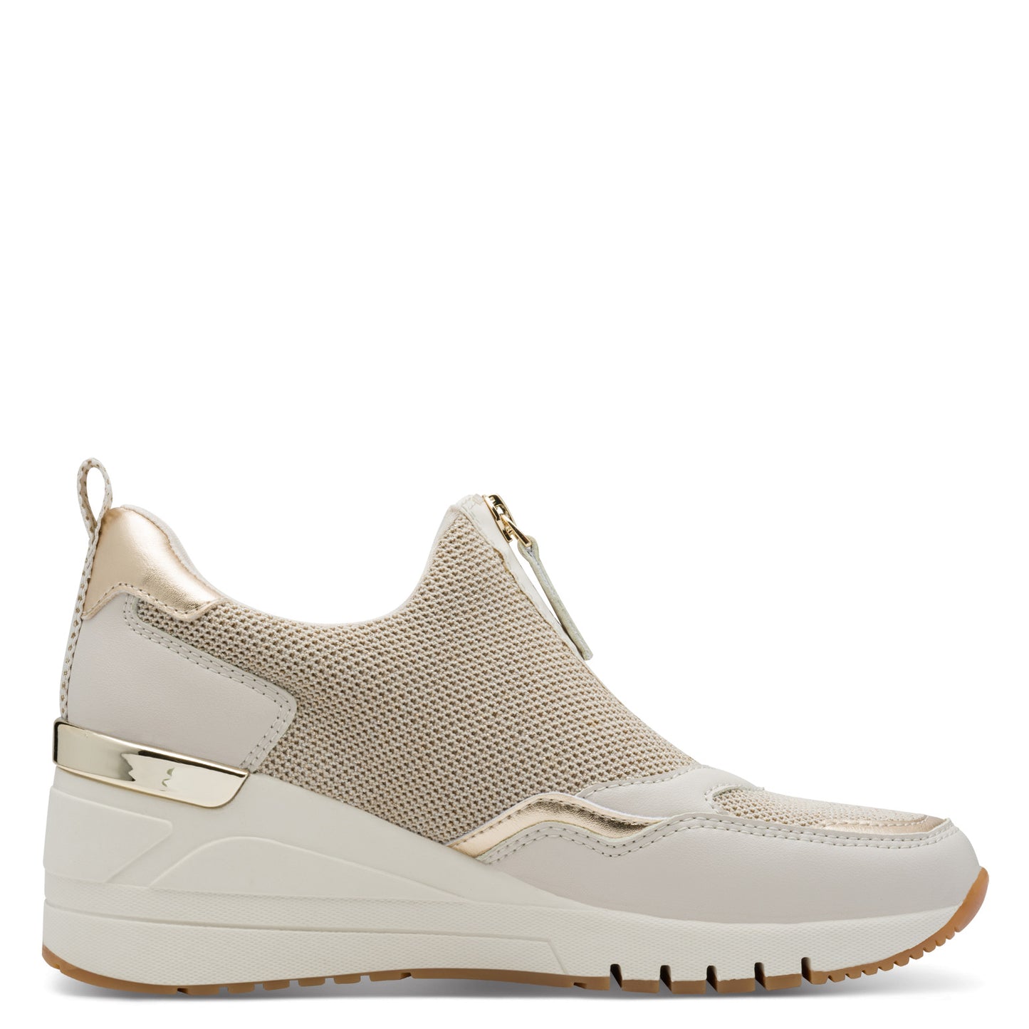 MT Wedge ZIP Trainers - Cream Comb