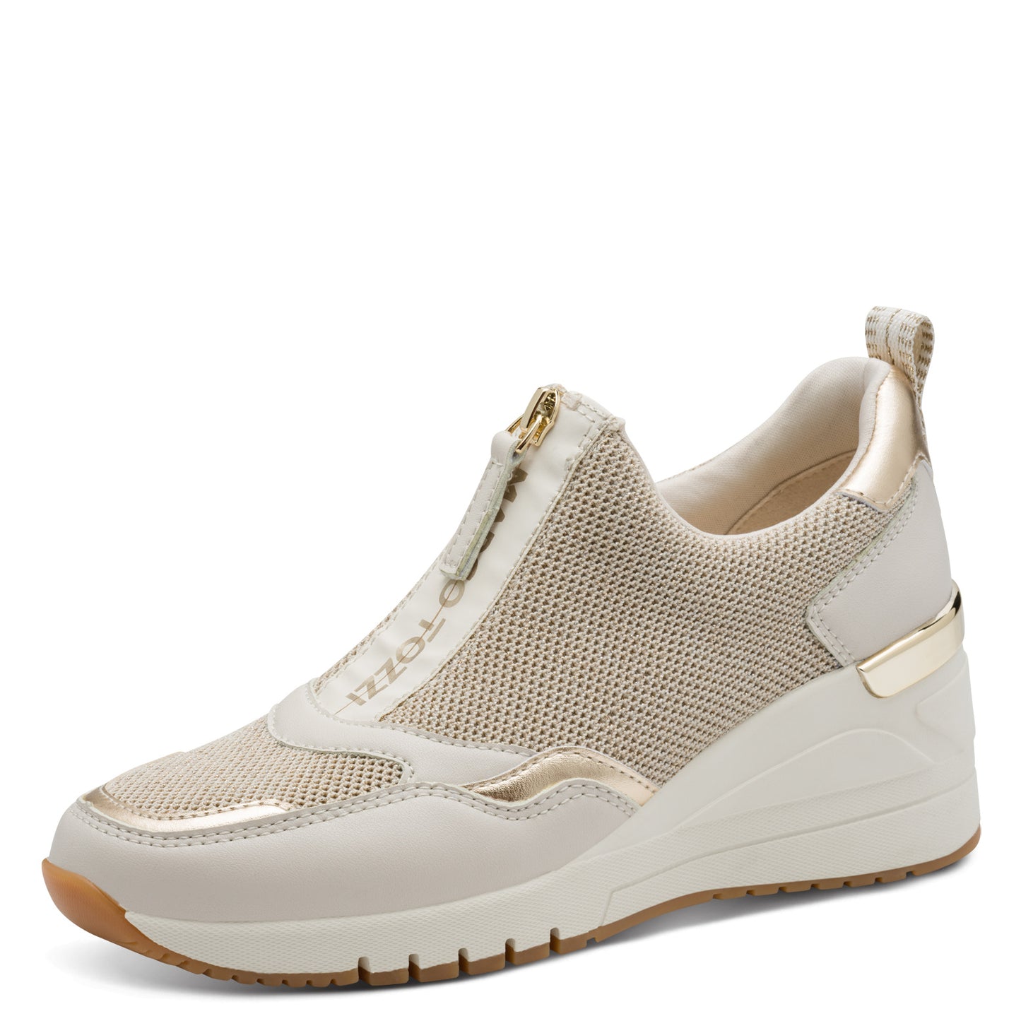 MT Wedge ZIP Trainers - Cream Comb