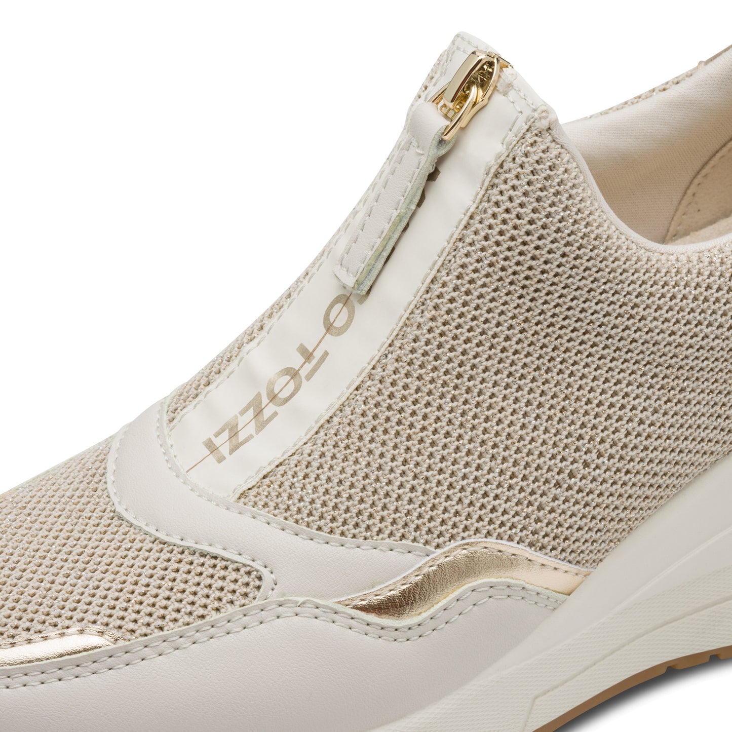 MT Wedge ZIP Trainers - Cream Comb