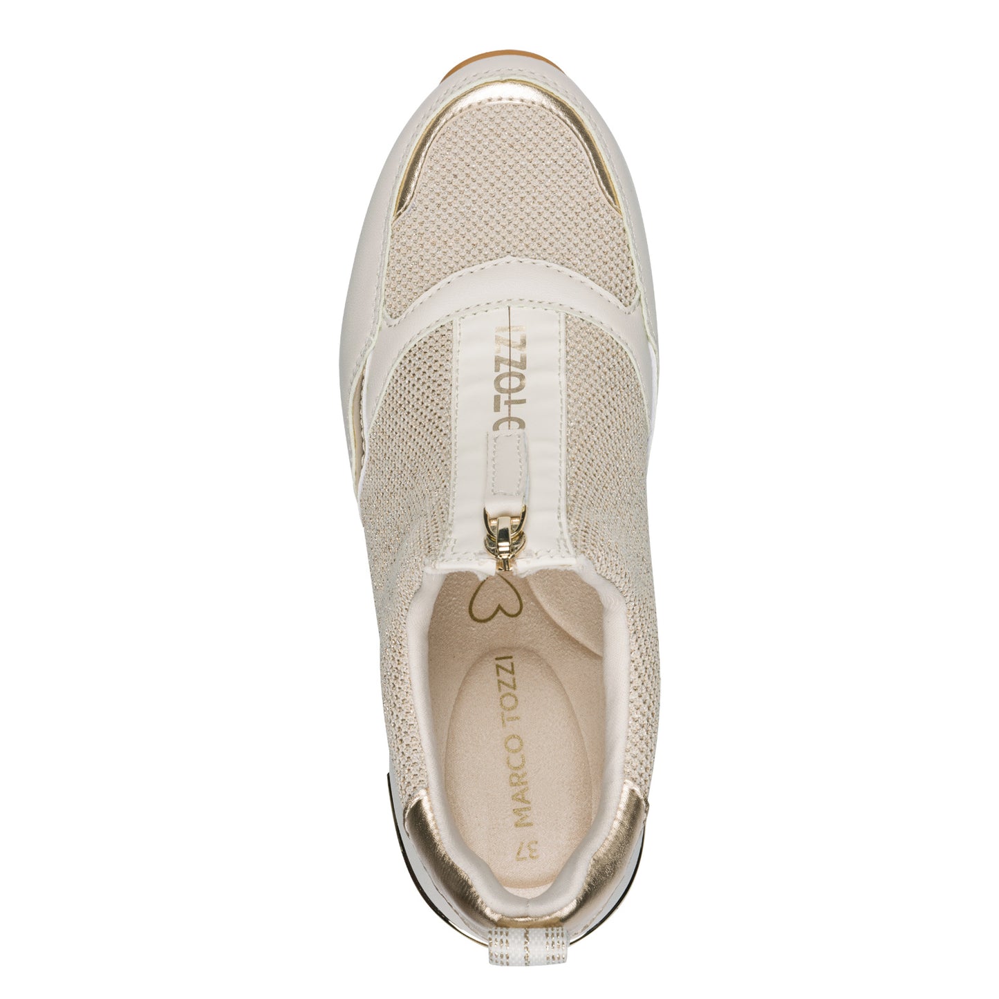 MT Wedge ZIP Trainers - Cream Comb