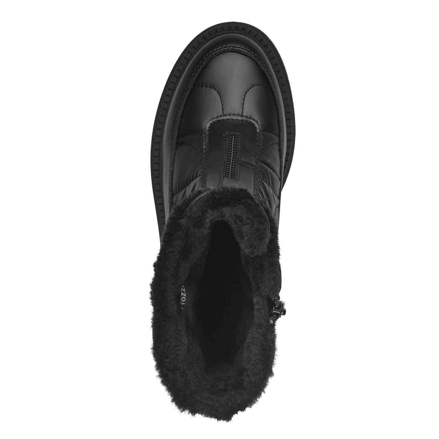 MT Front Zip Quilted Boots - Black