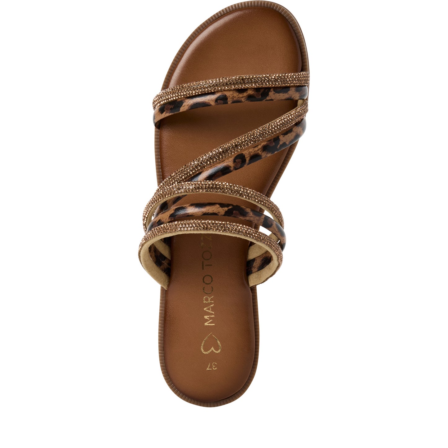 MT Leopard & Metallic Bronze Sandals - Bronce Comb