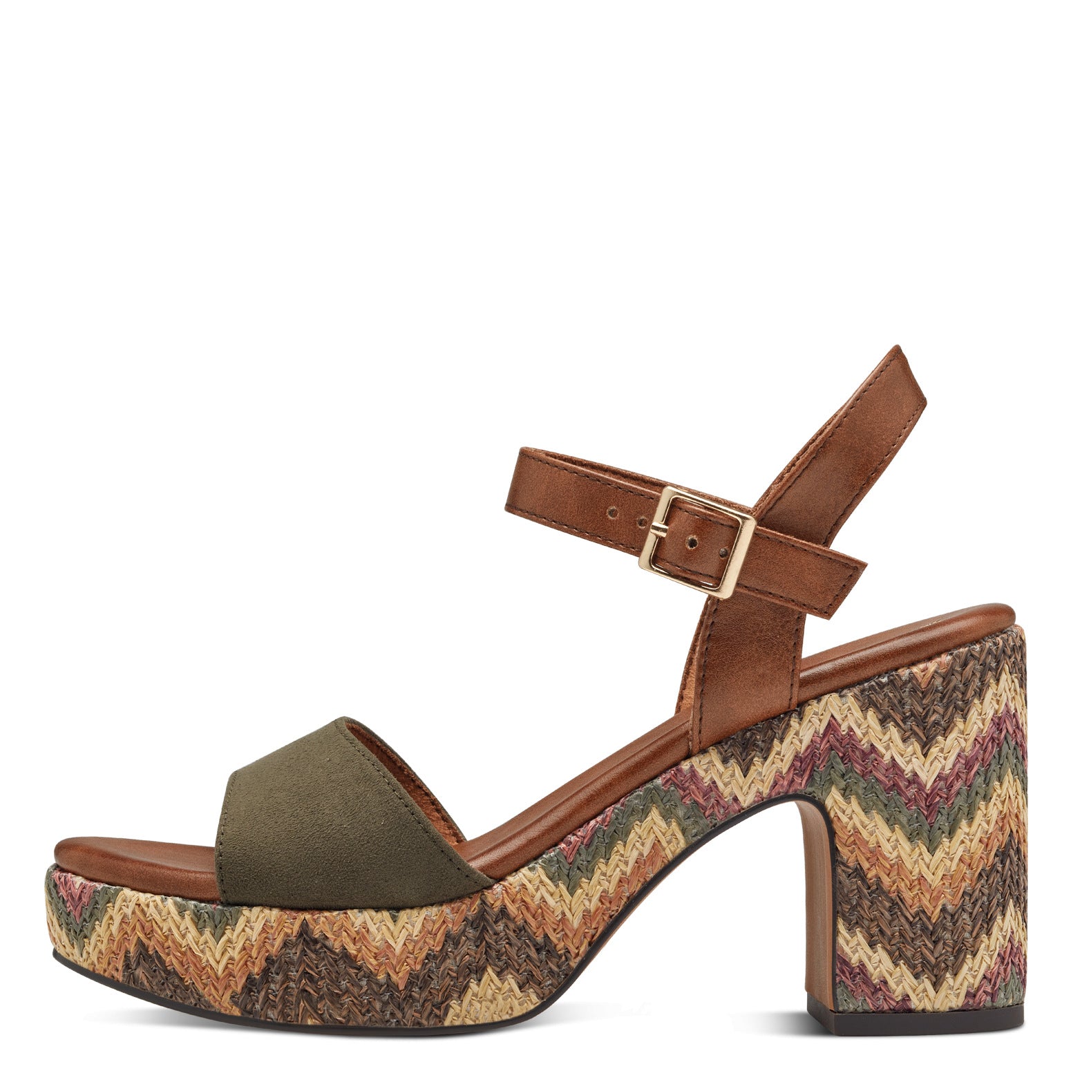 MT Printed Heels Khaki - Main Image