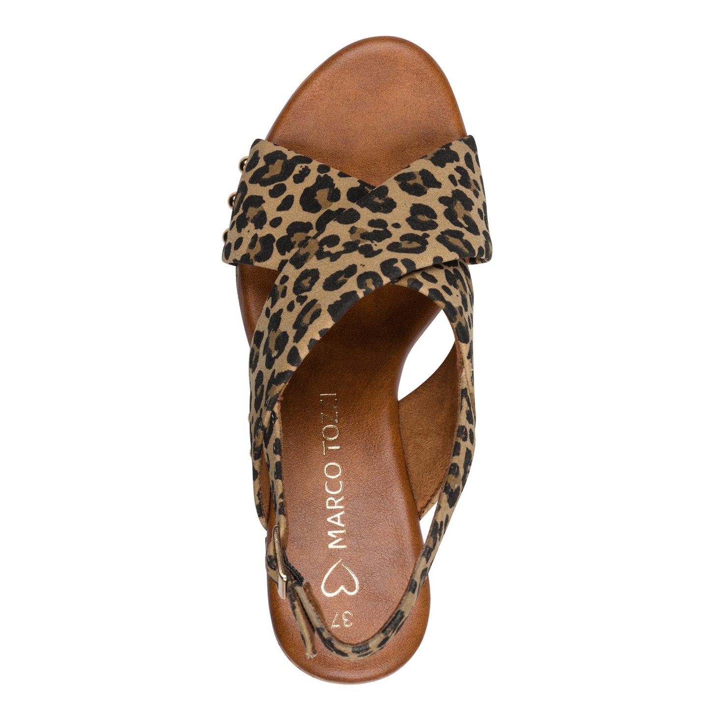 MT Animal Print Heel Sandals - Leopard Brown