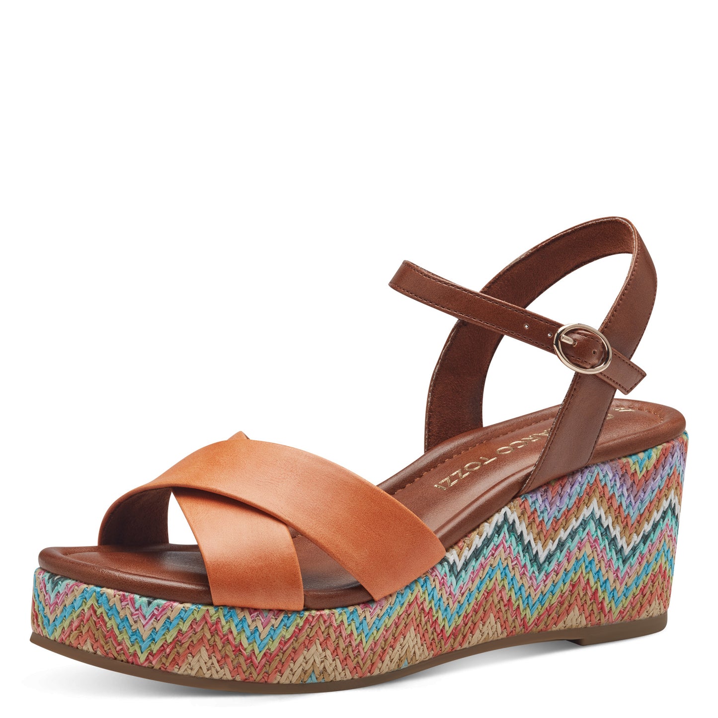 MT printed sole wedge - orange