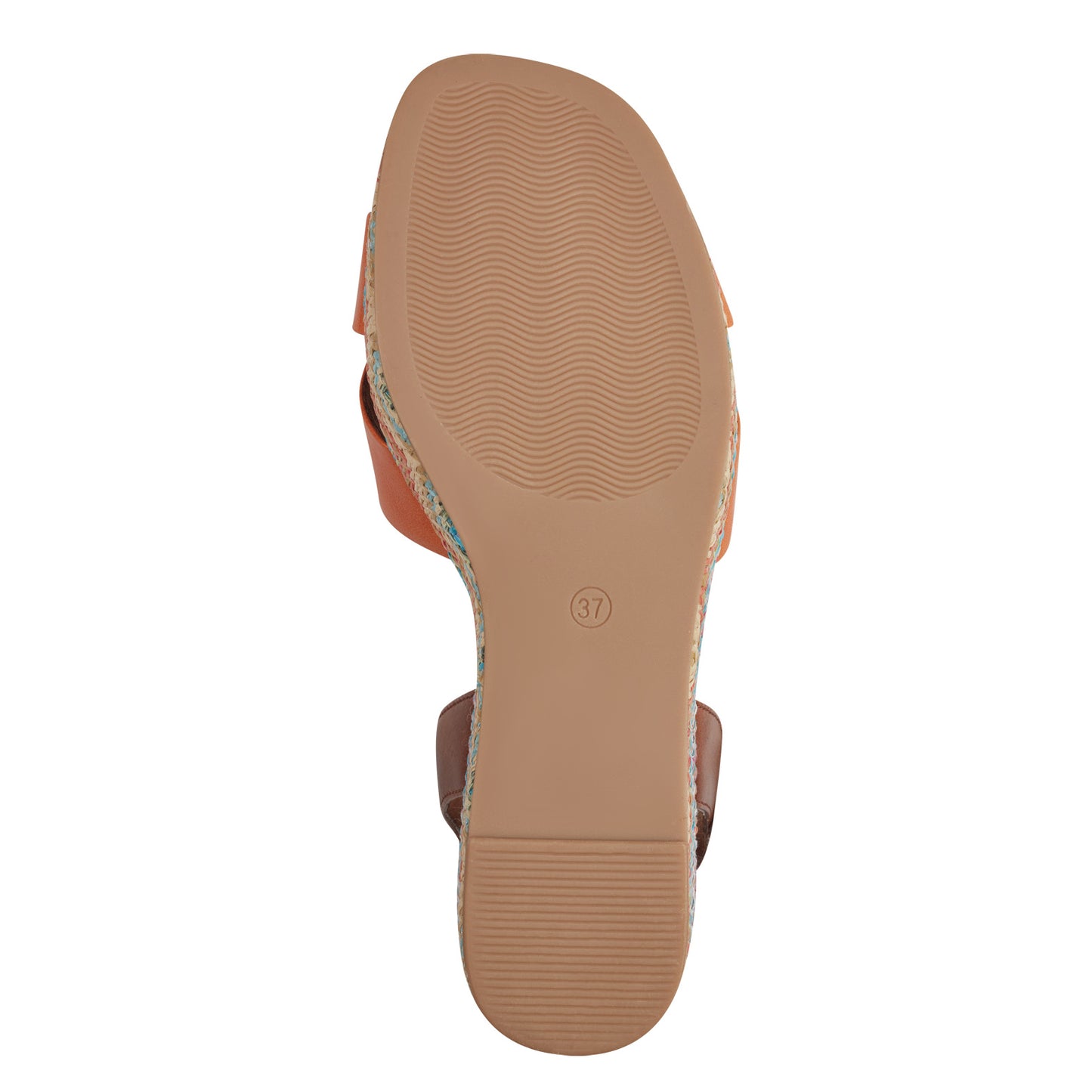 MT printed sole wedge - orange