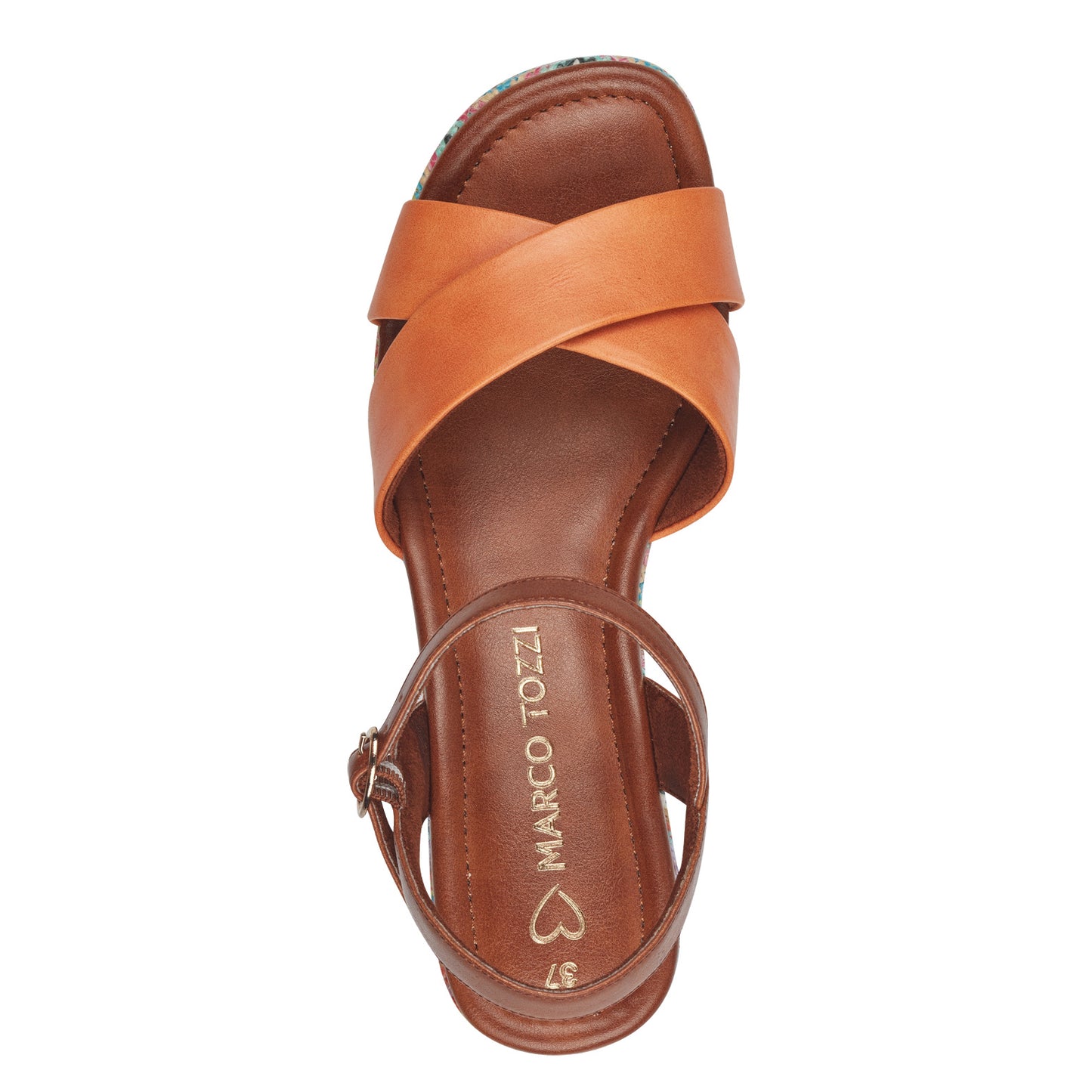 MT printed sole wedge - orange