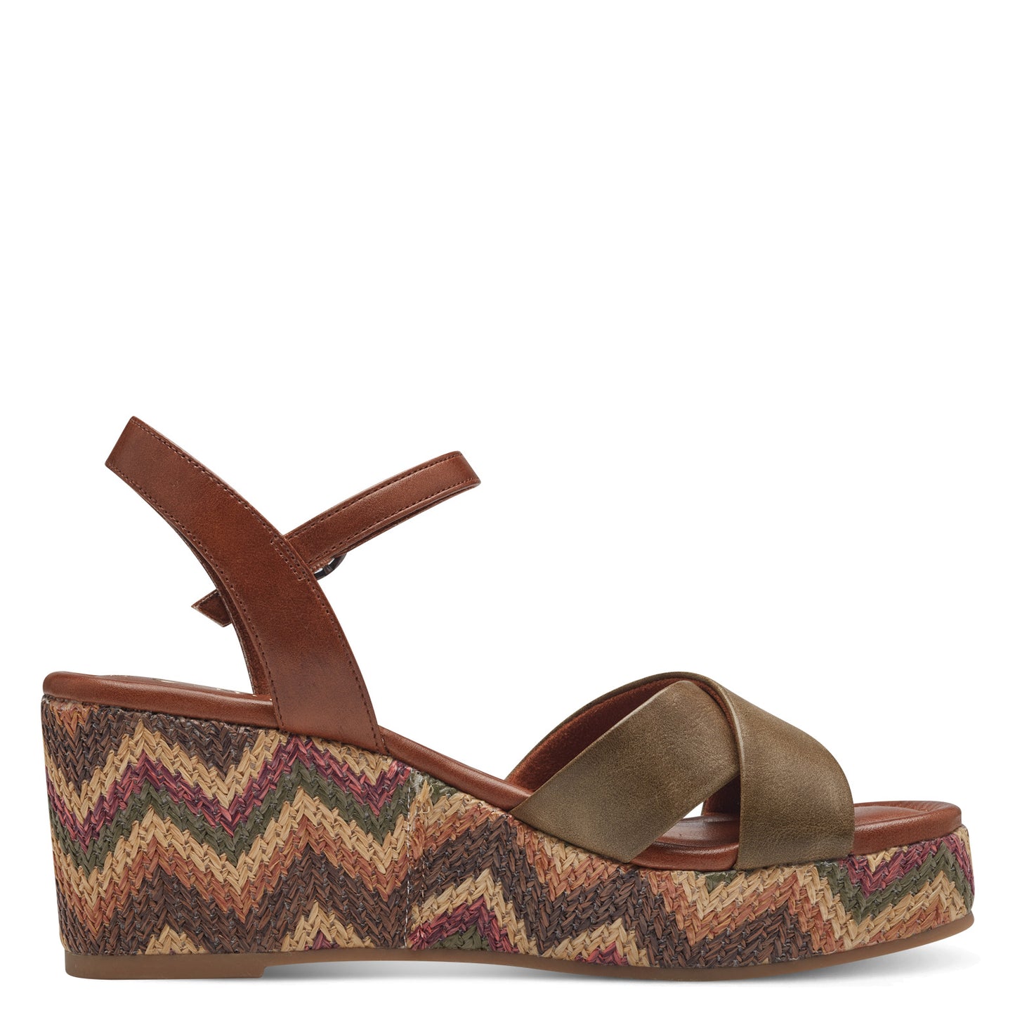 MT printed sole wedge - khaki