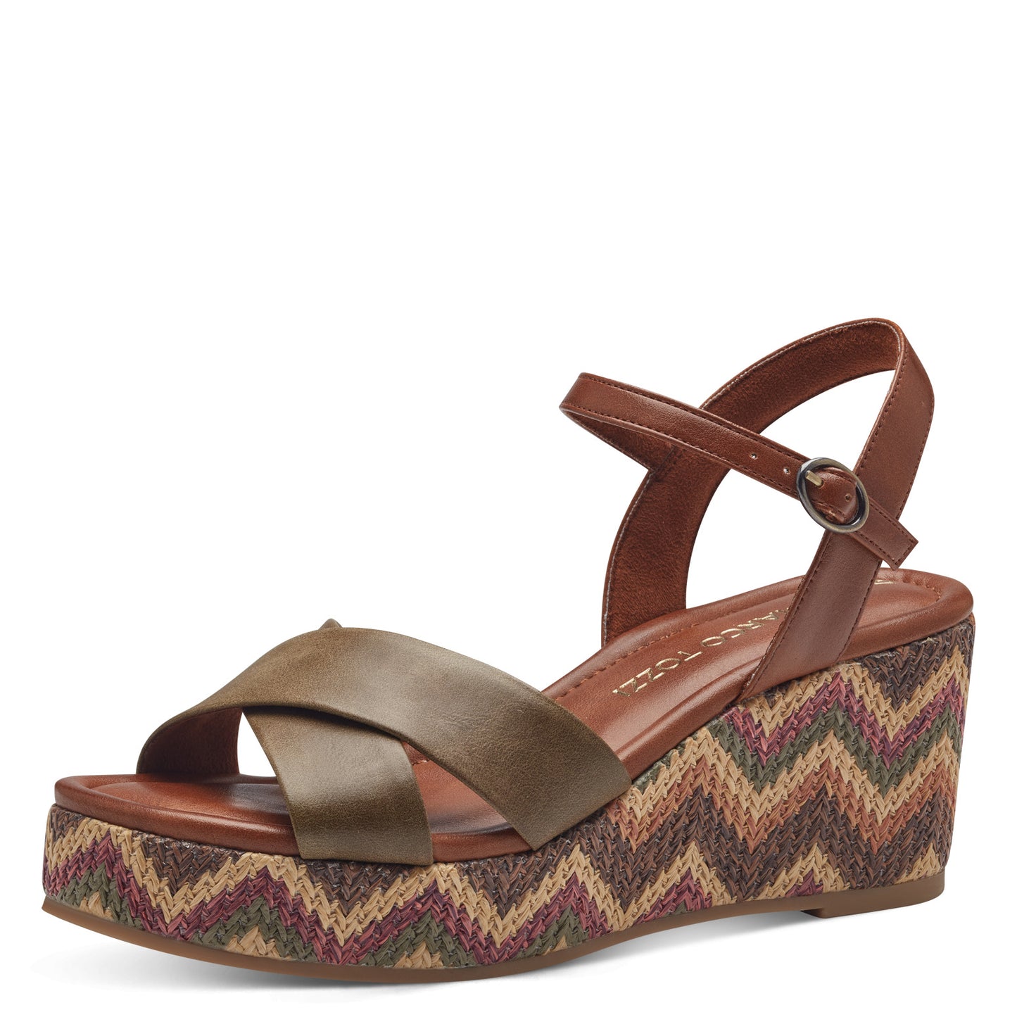 MT printed sole wedge - khaki