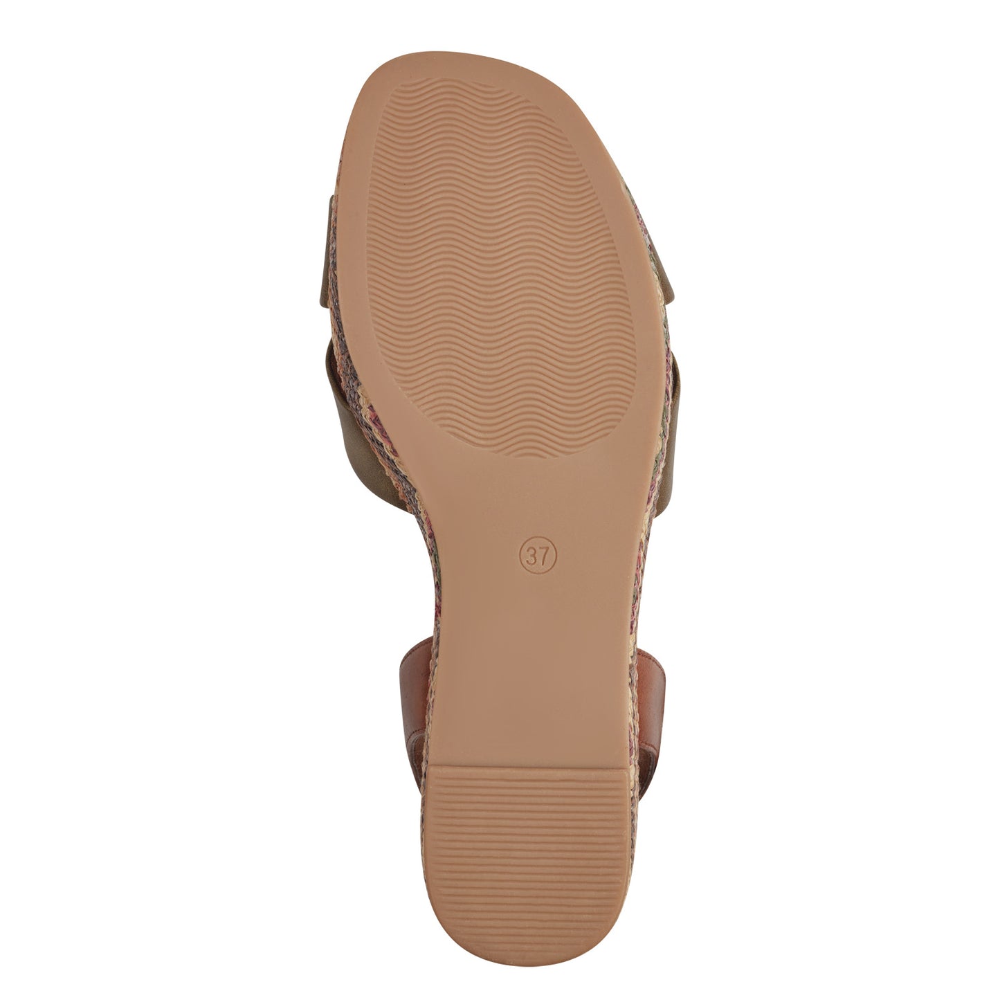 MT printed sole wedge - khaki