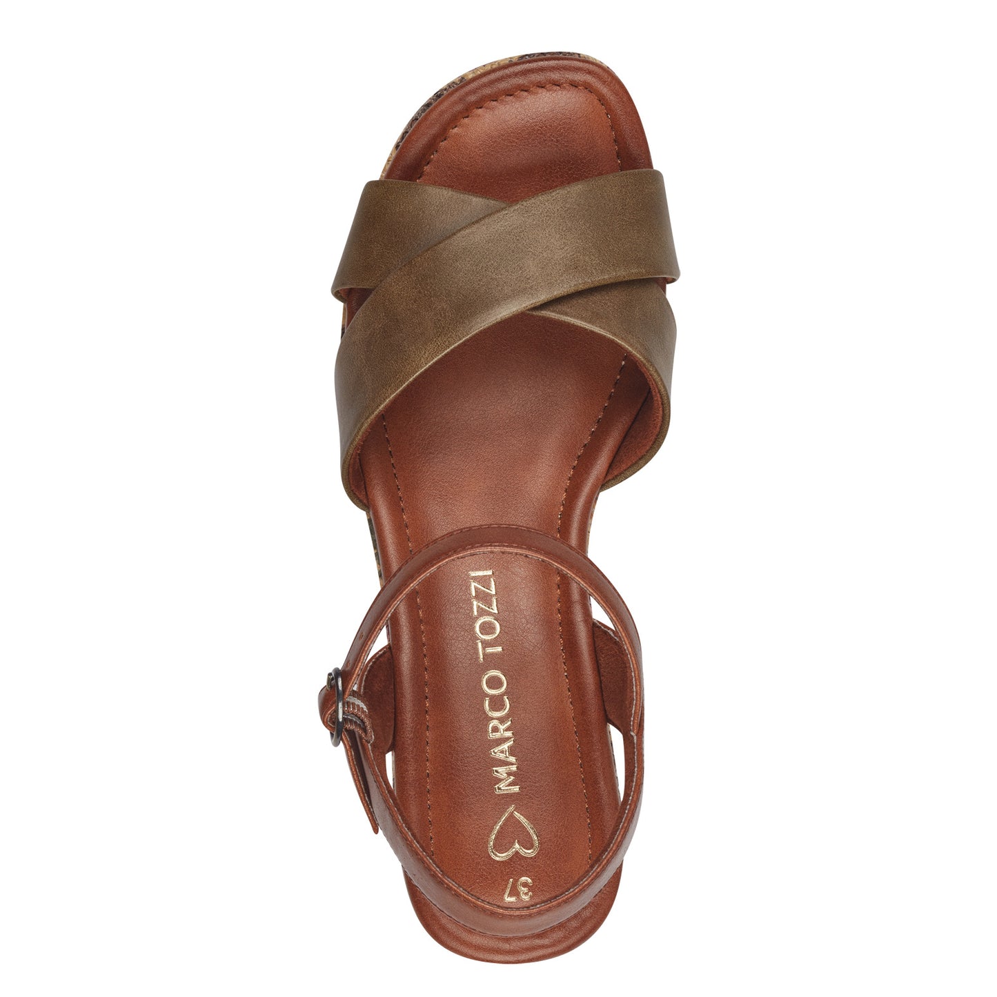 MT printed sole wedge - khaki