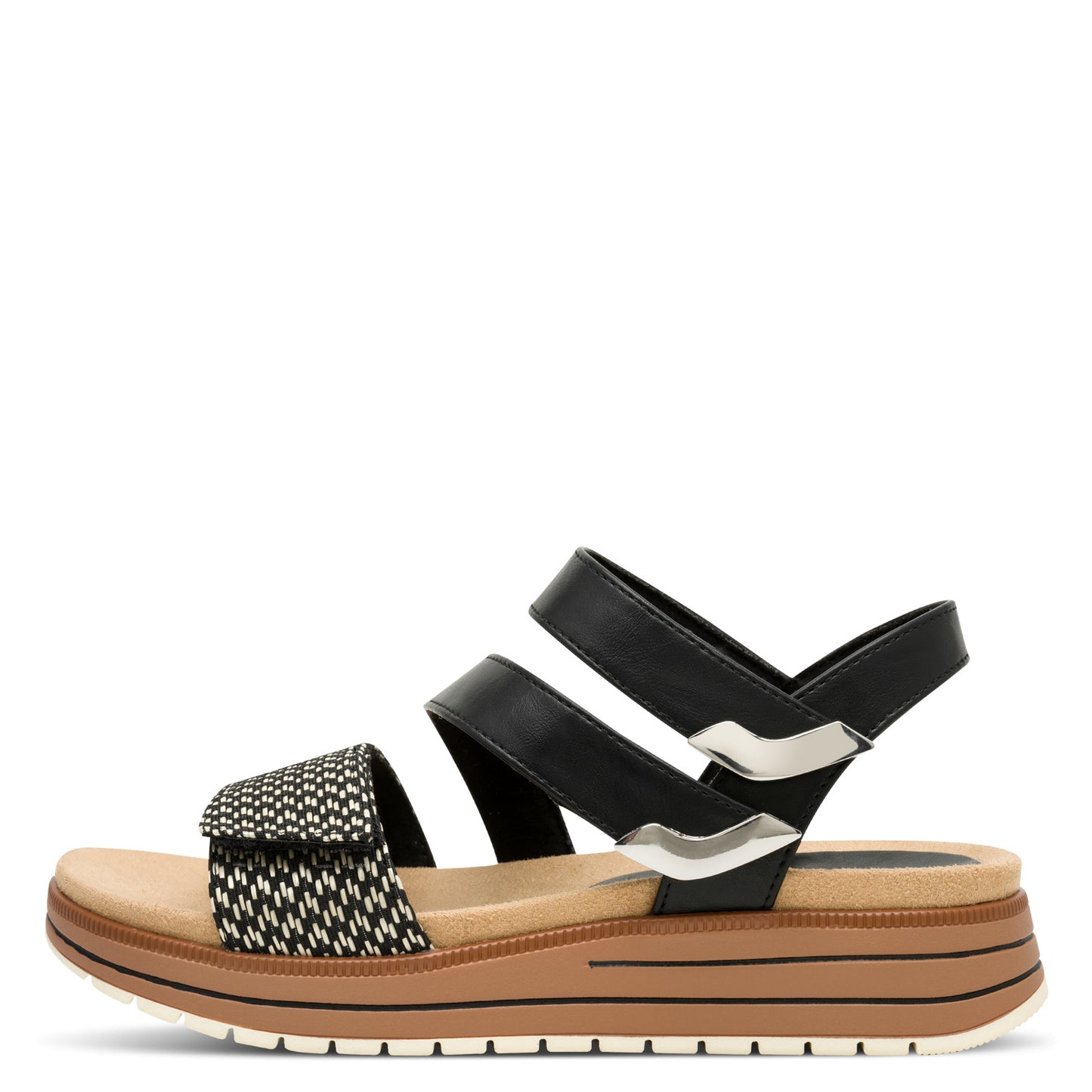 MT Double Strap Sandals - Black Comb