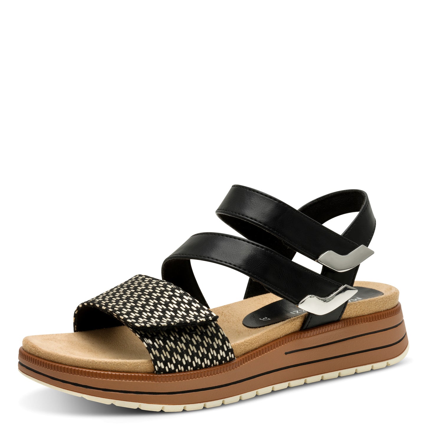 MT Double Strap Sandals - Black Comb