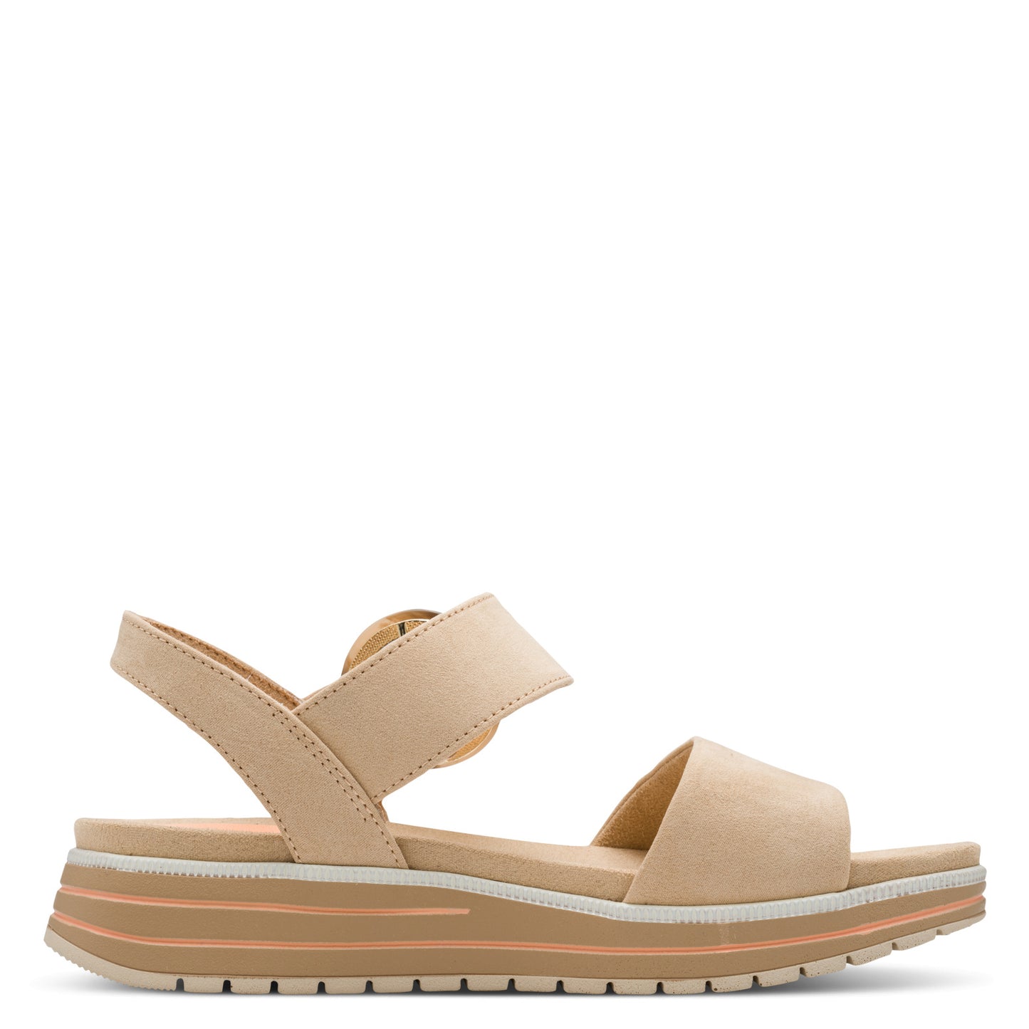 MT Circle Buckle Sandals - Biscuit