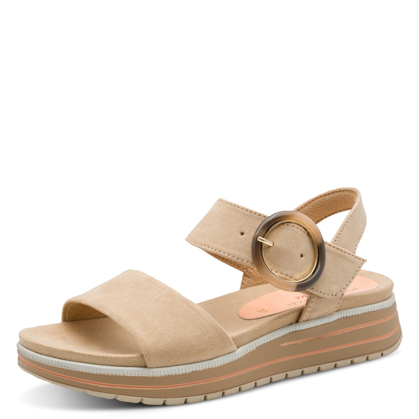 MT Circle Buckle Sandals - Biscuit