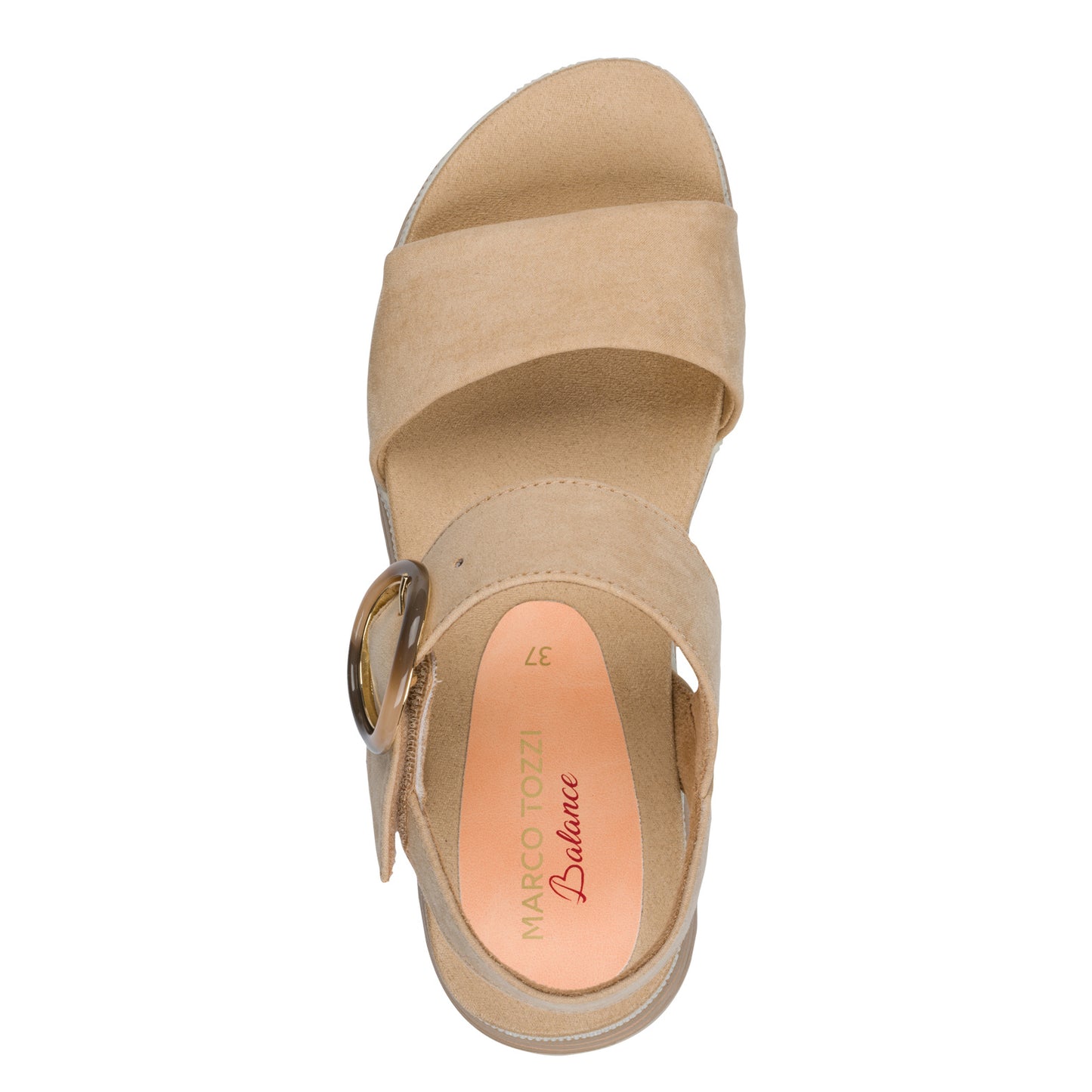 MT Circle Buckle Sandals - Biscuit