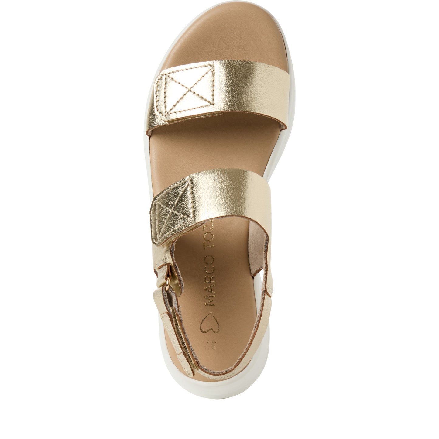MT Velcro Strap Sandal - Gold