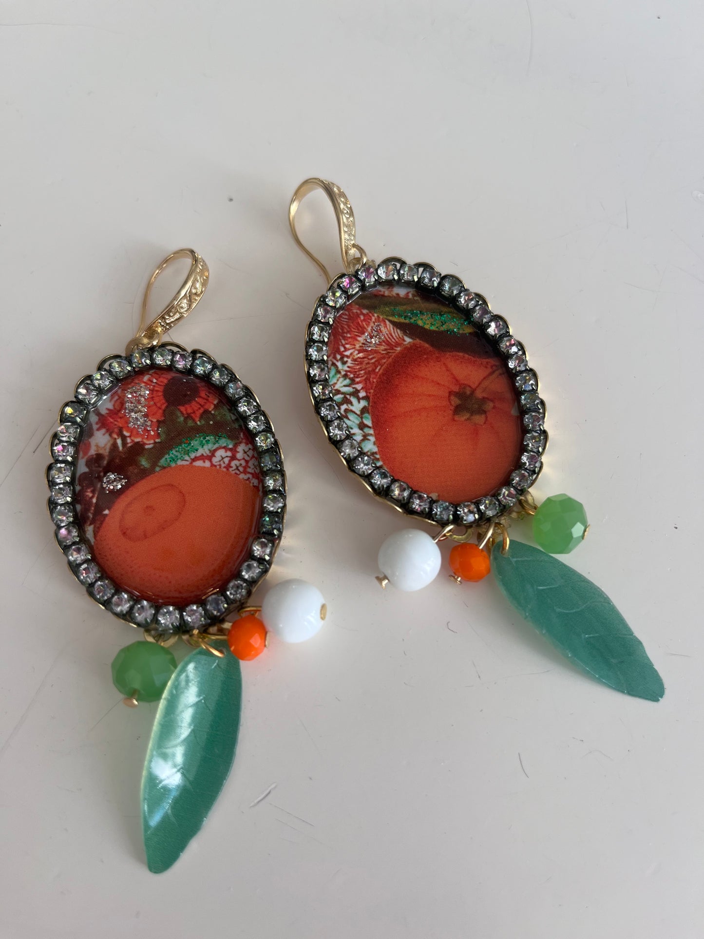 DW Cameo Earrings - orange