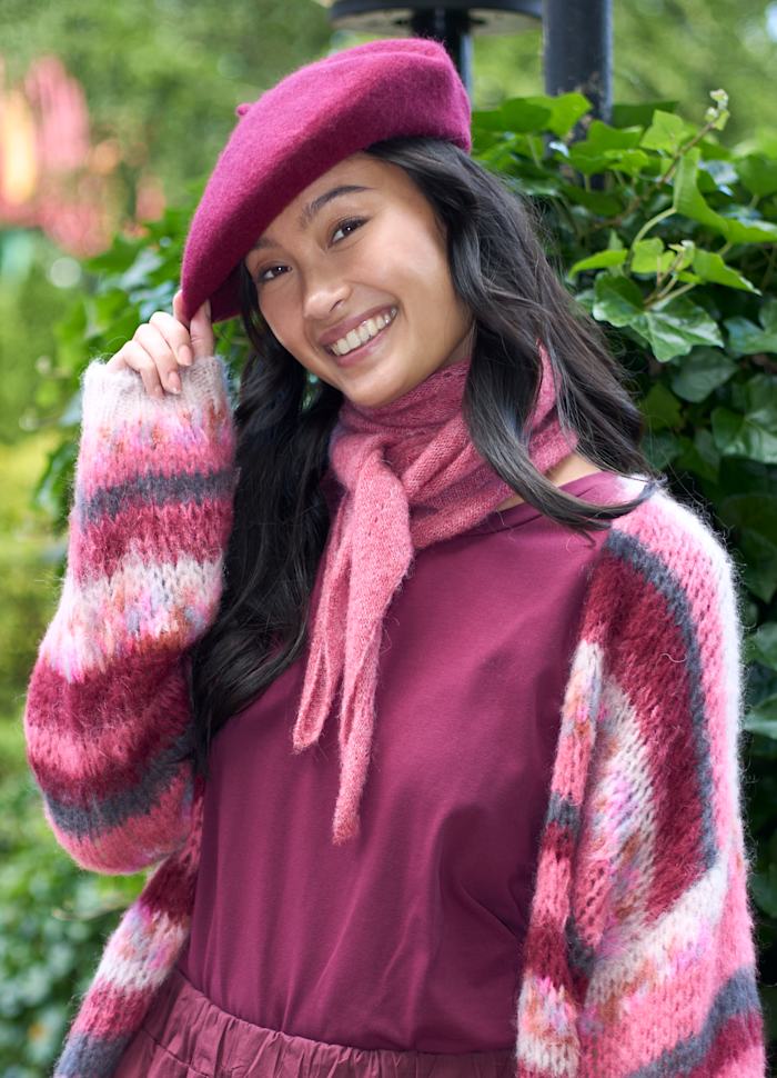 BC Dell Triangle Scarf - berry