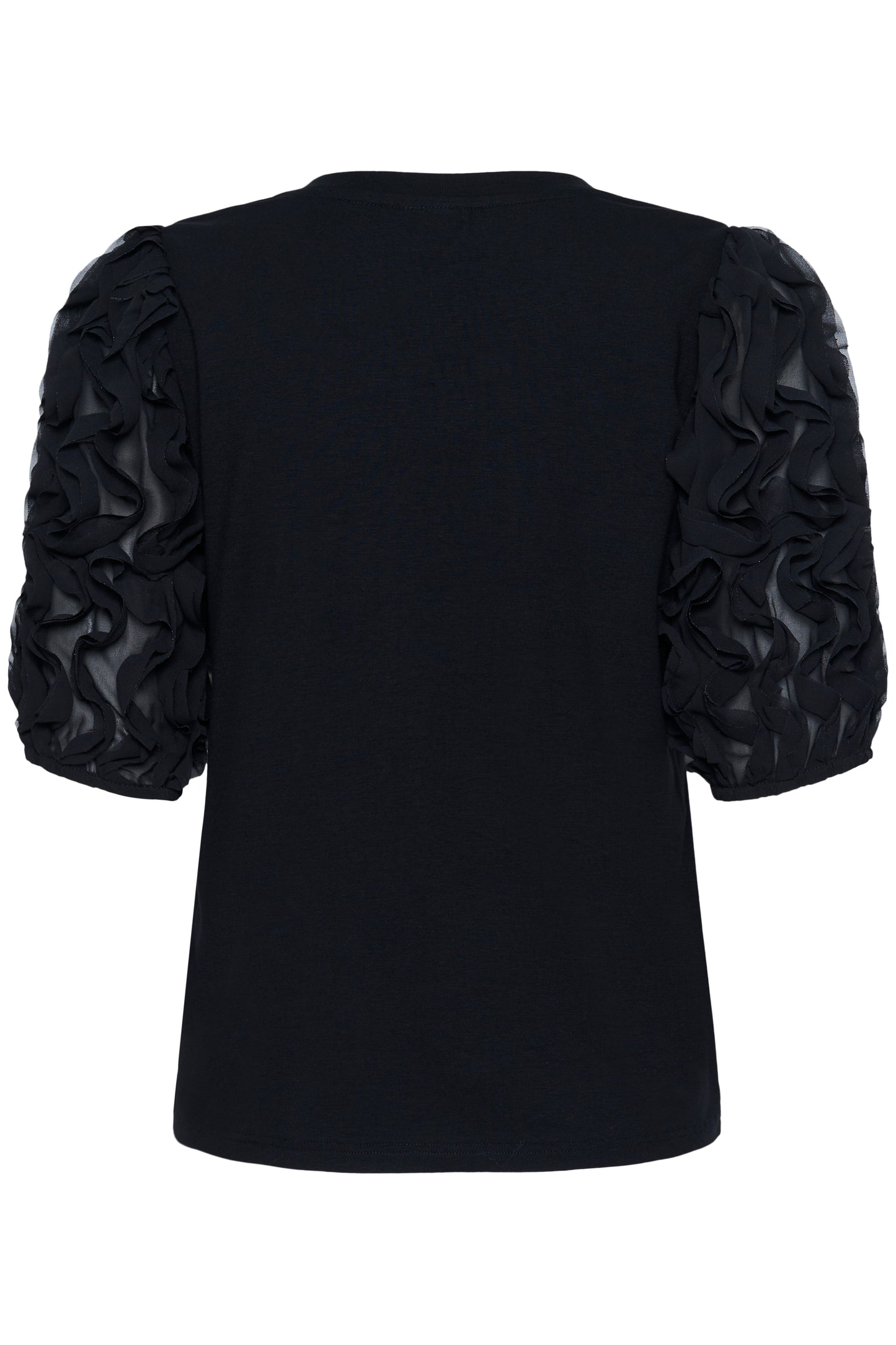 Kaffe Linda Frill Tee - black