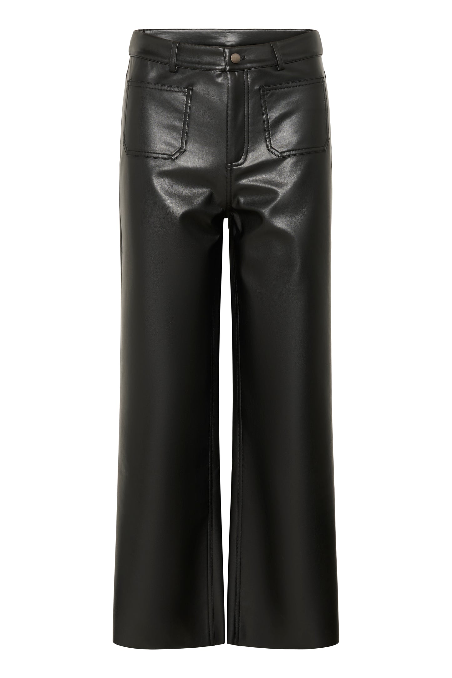 Kaffe Mikka Faux Leather Pants - black