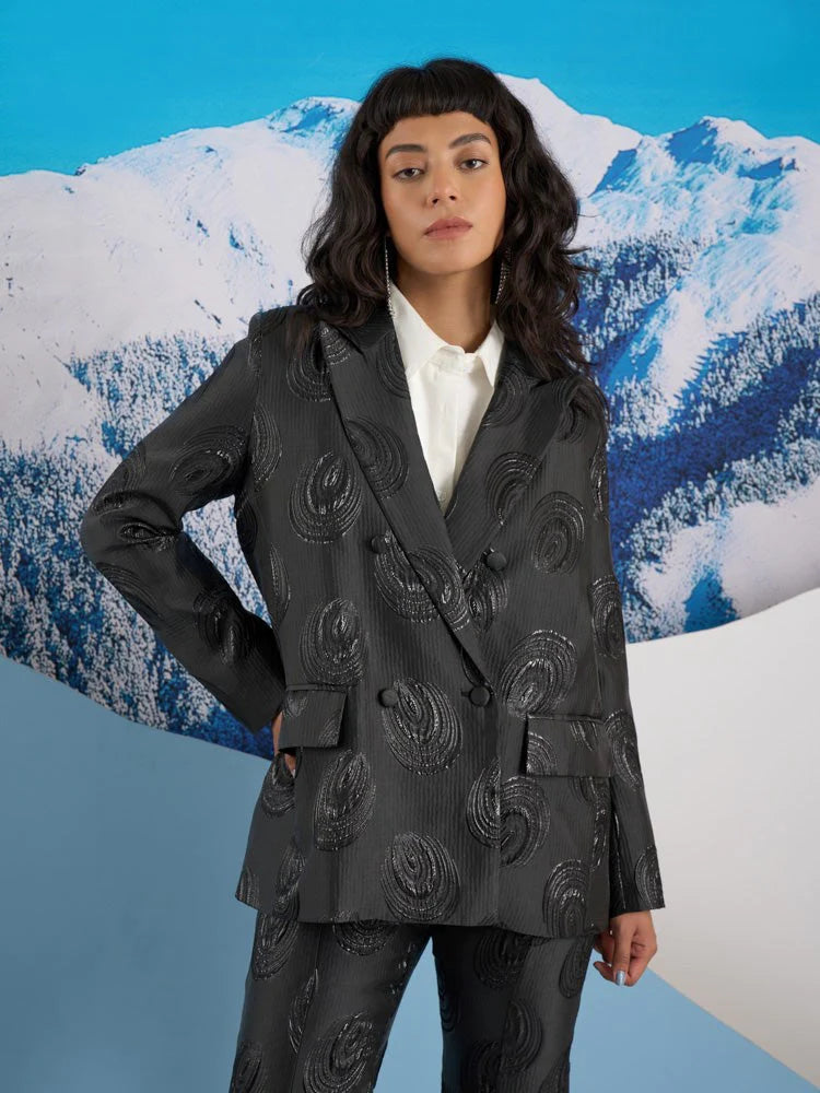 Ghospell Jacquard Blazer