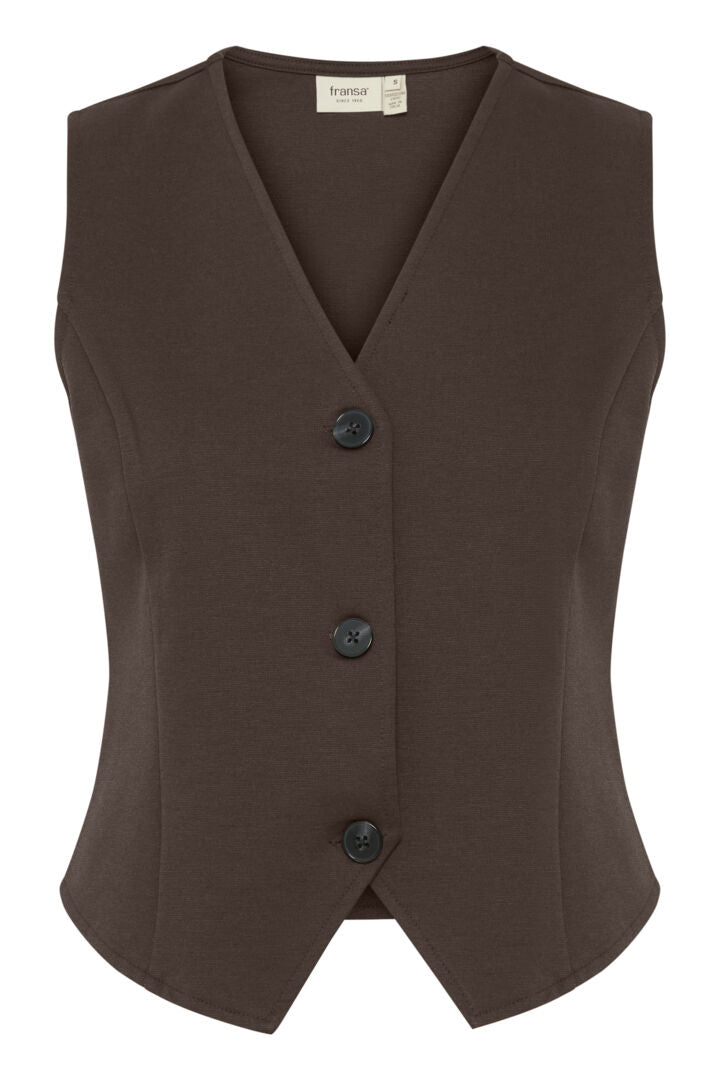 Fransa Zablazer Waistcoat - After Dark