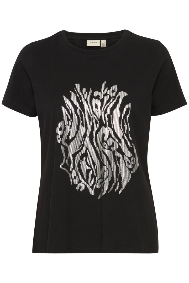 Fransa Valentina Tee - Black Mix