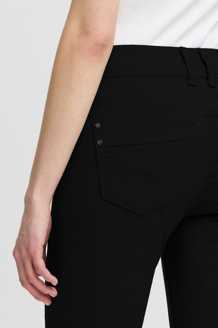 Fransa Zalin Cropped Trousers - Black