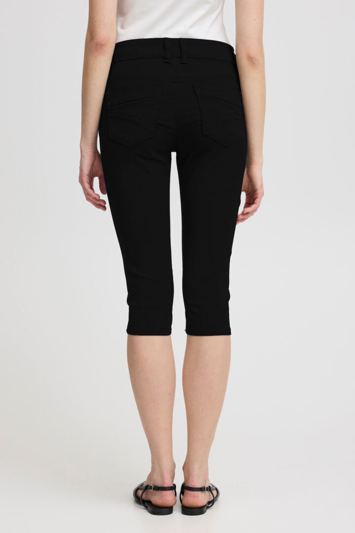 Fransa Zalin Cropped Trousers - Black