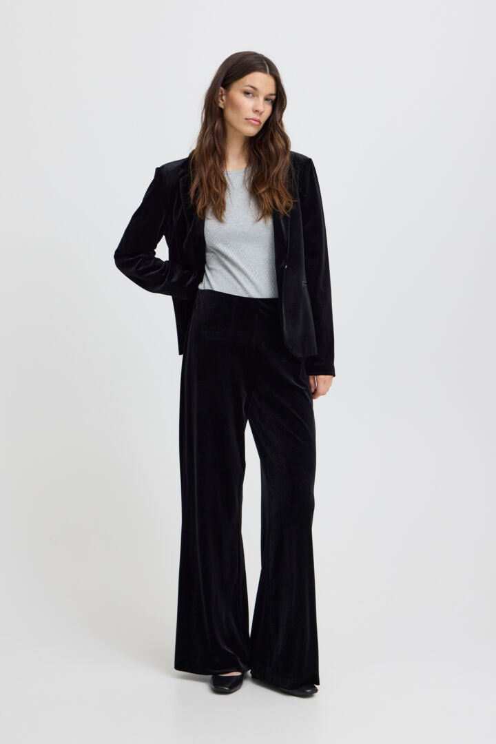 ICHI Velvetty Pants - Black