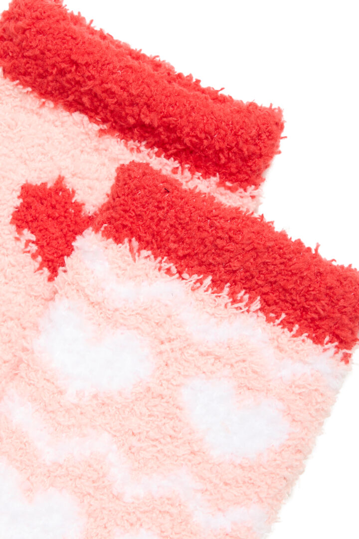 Fransa Heart Socks - Red