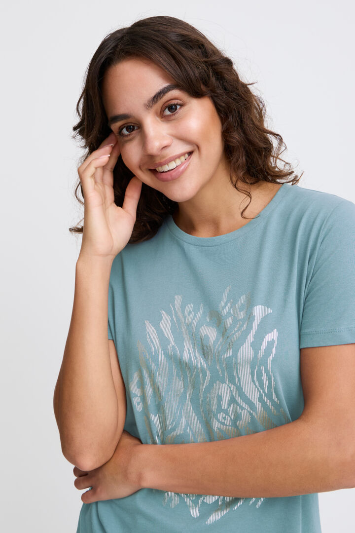 Fransa Valentina Tee - Bluestone