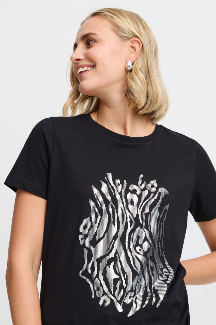 Fransa Valentina Tee - Black Mix