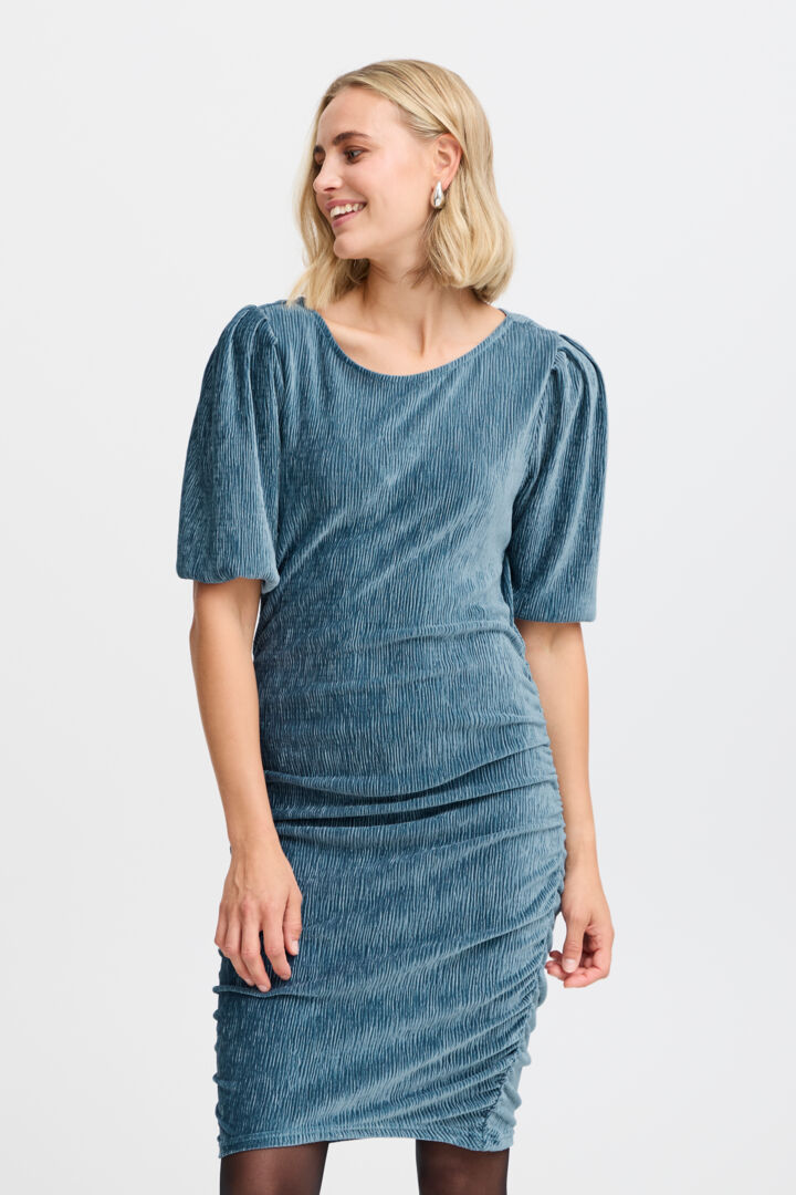 Fransa Calista Dress - Bluestone