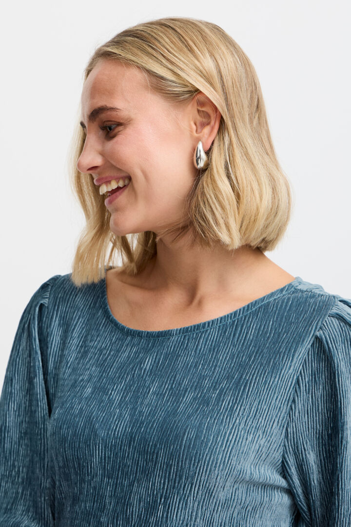 Fransa Calista Dress - Bluestone