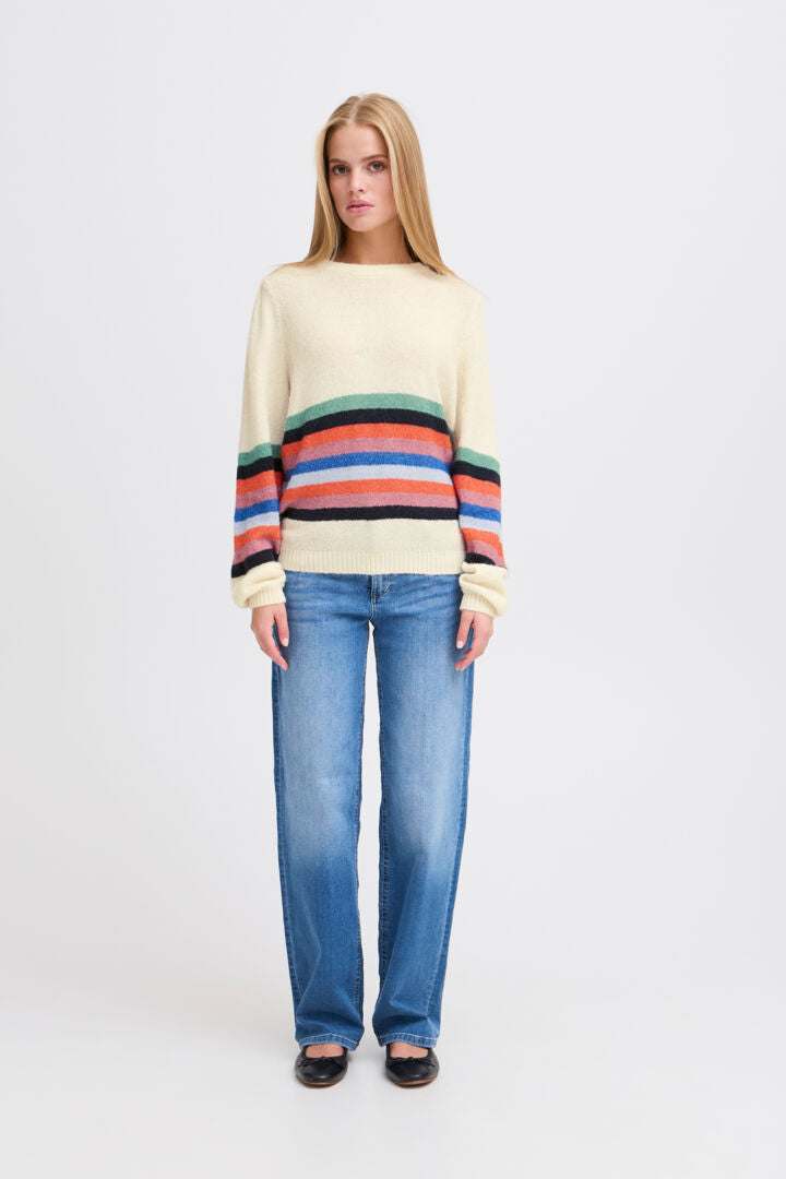 ICHI Dusty Stripe Jumper