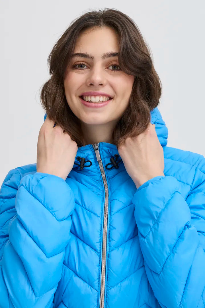 Fransa Padding Coat - Azure Blue