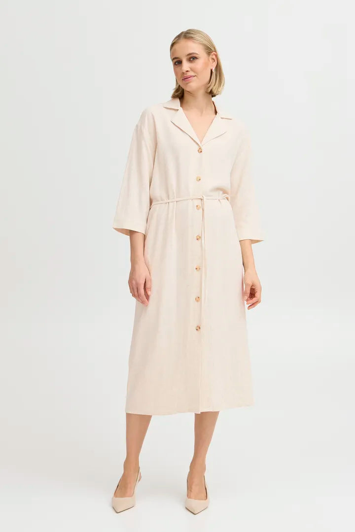 Fransa Atel Dress - Whisper White