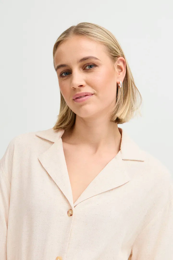 Fransa Atel Dress - Whisper White