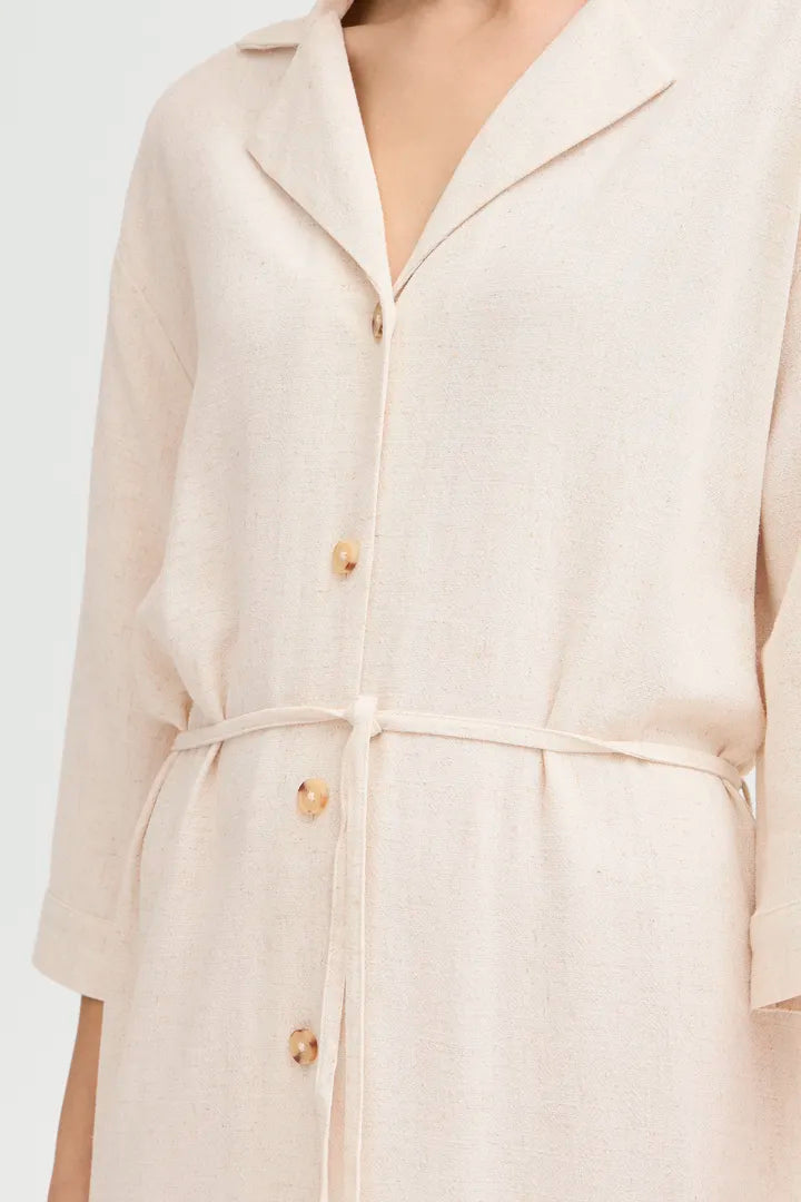 Fransa Atel Dress - Whisper White