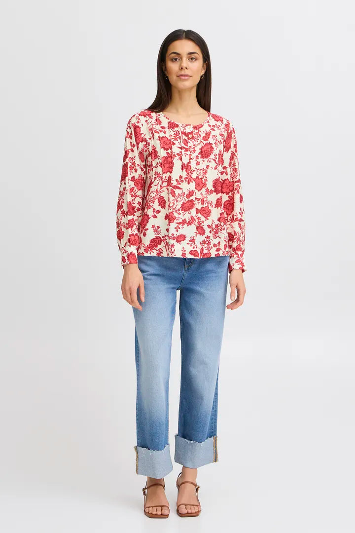 Fransa Hita Blouse - Teaberry Mix