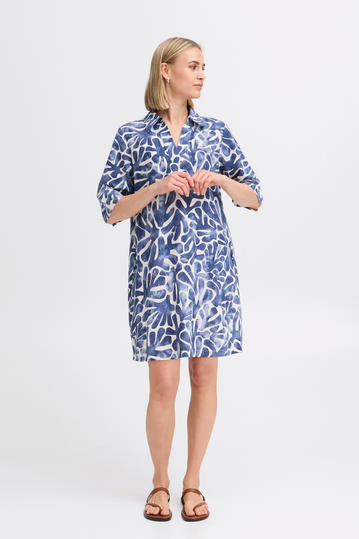 Fransa Maddie Dress - Navy Blazer