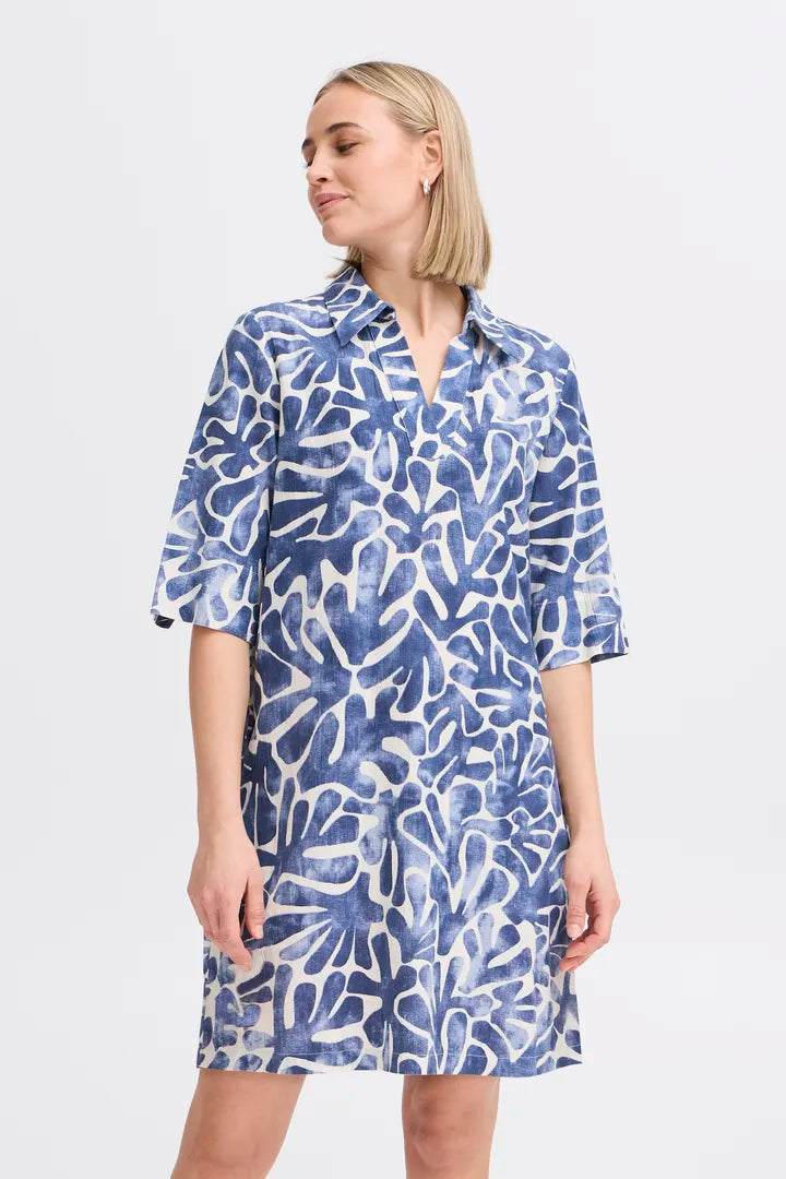 Fransa Maddie Dress - Navy Blazer