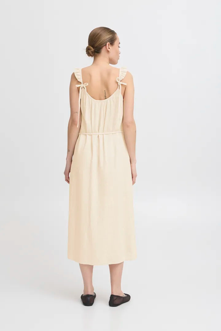 ICHI Tacita Dress - Sandshell Melan