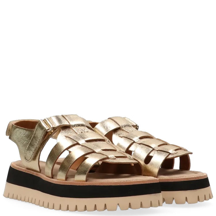 Maruti Logan Sandals - Gold