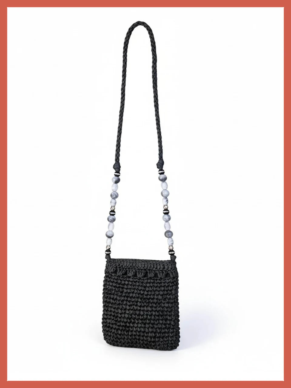Nooki Billie Crochet Phone Bag - Black