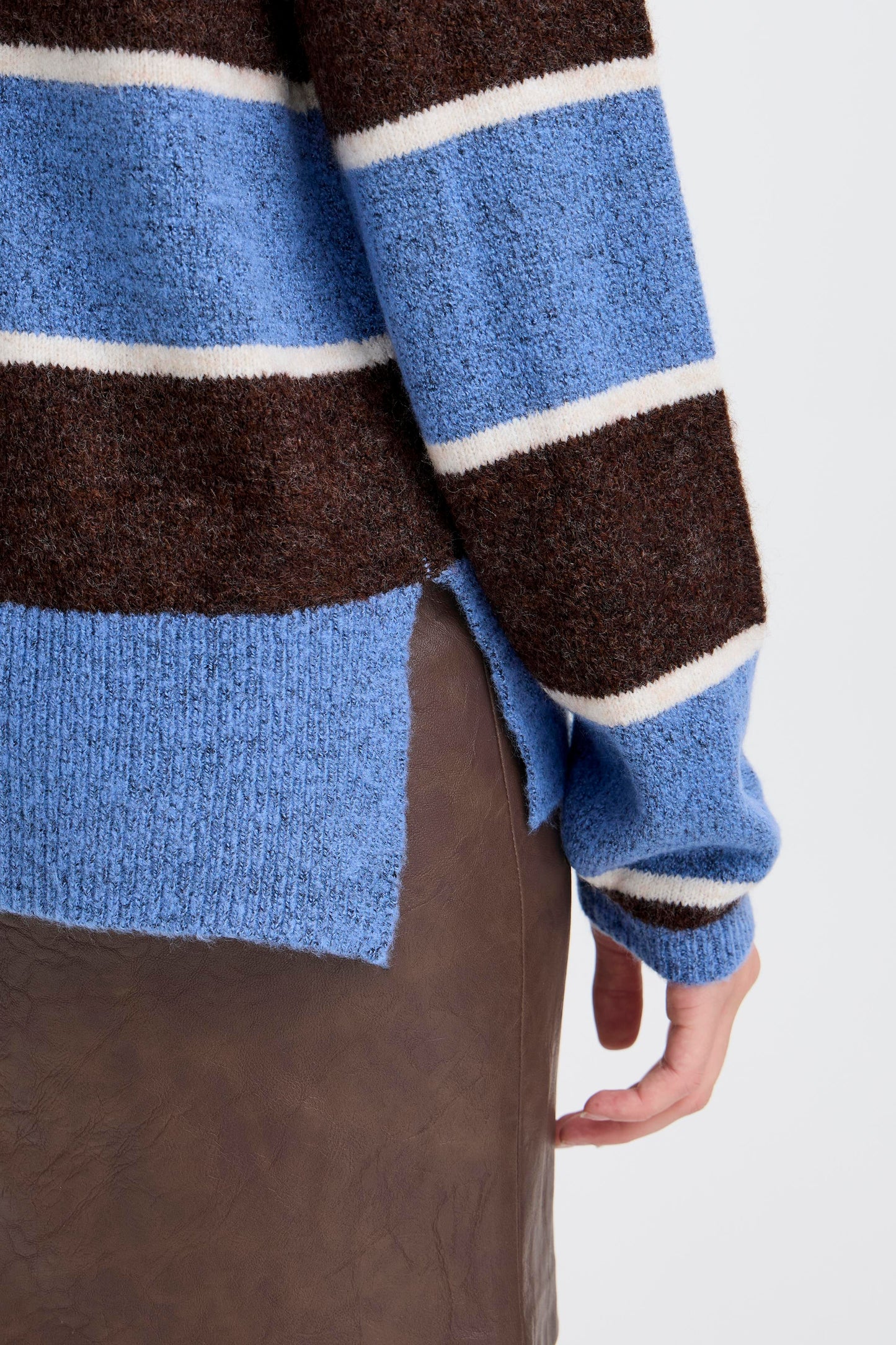ICHI Edeen Pullover - blue/brown