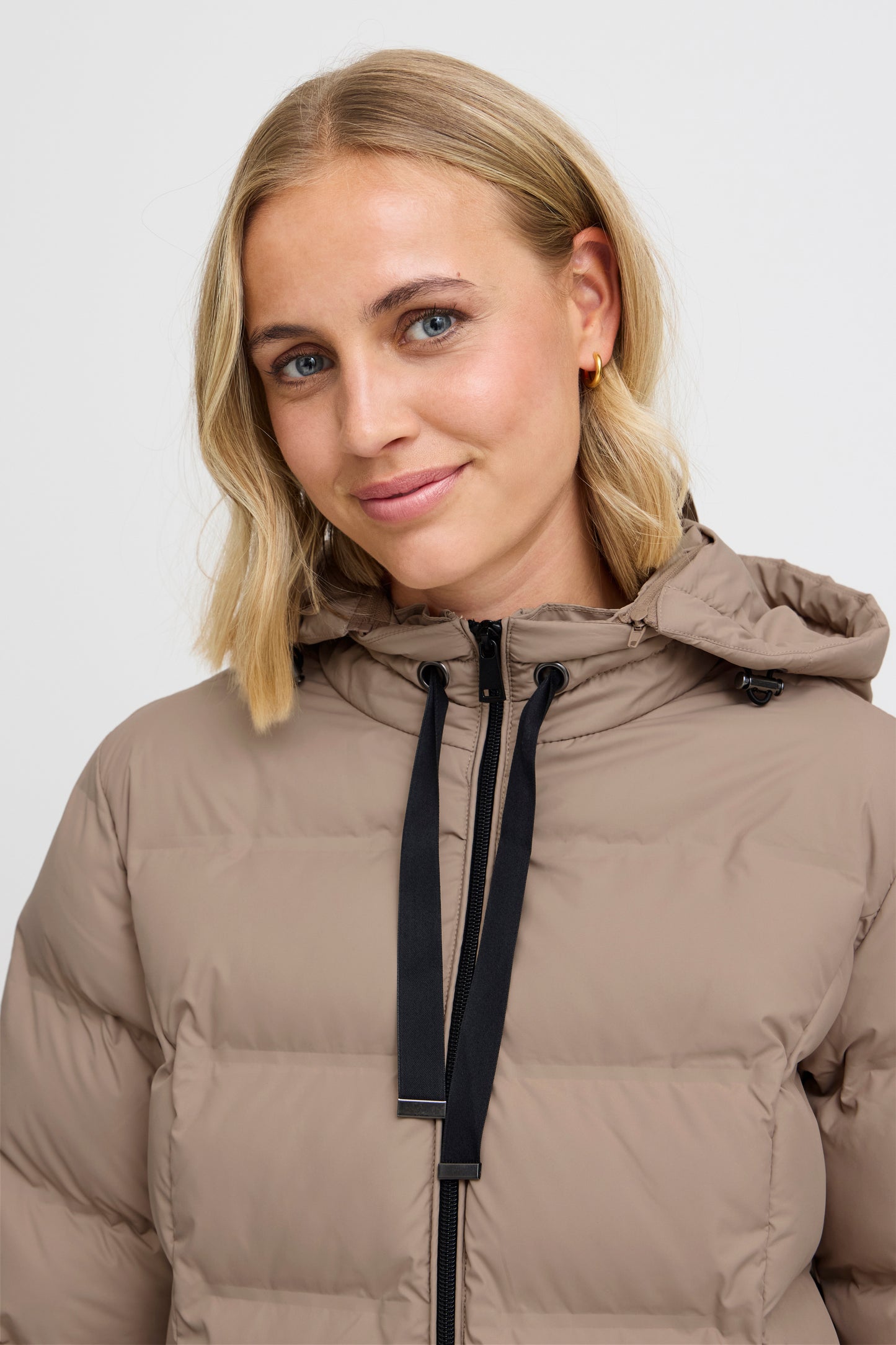 Fransa Bafab Long Jacket - taupe